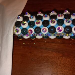 Colorful Beaded Bracelet with Rhinestones